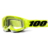 100% Racecraft 2 MTB/MX Goggles - Yellow (Clear Lens)