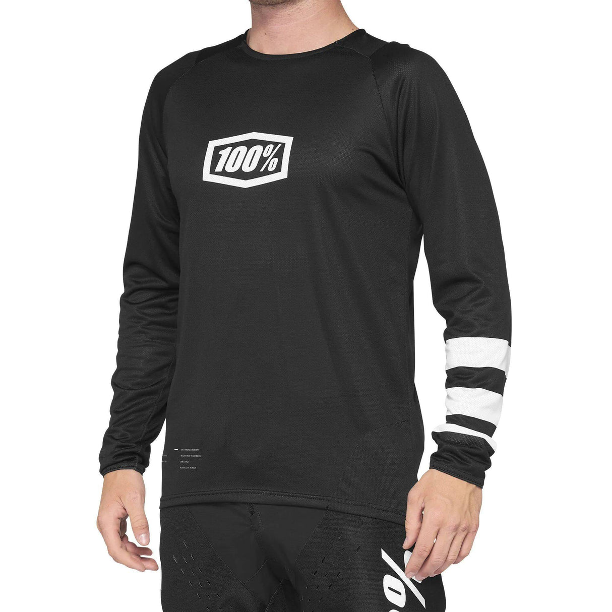 100% R-Core Long Sleeve Jersey - Black/White