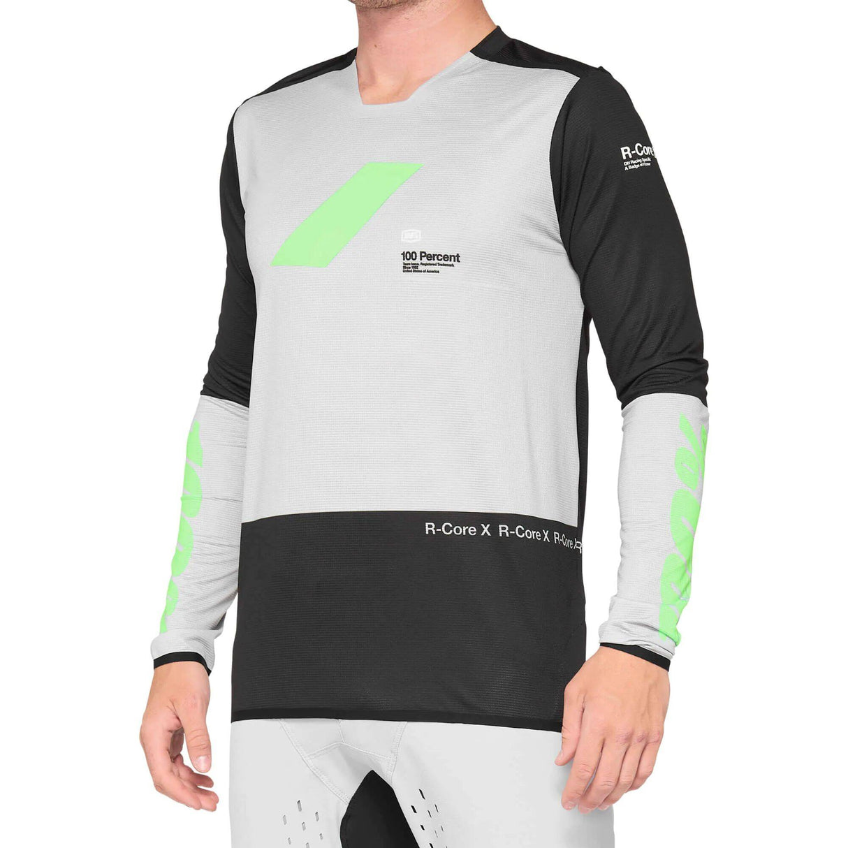 100% R-Core X Long Sleeve Jersey - Vapor/Black