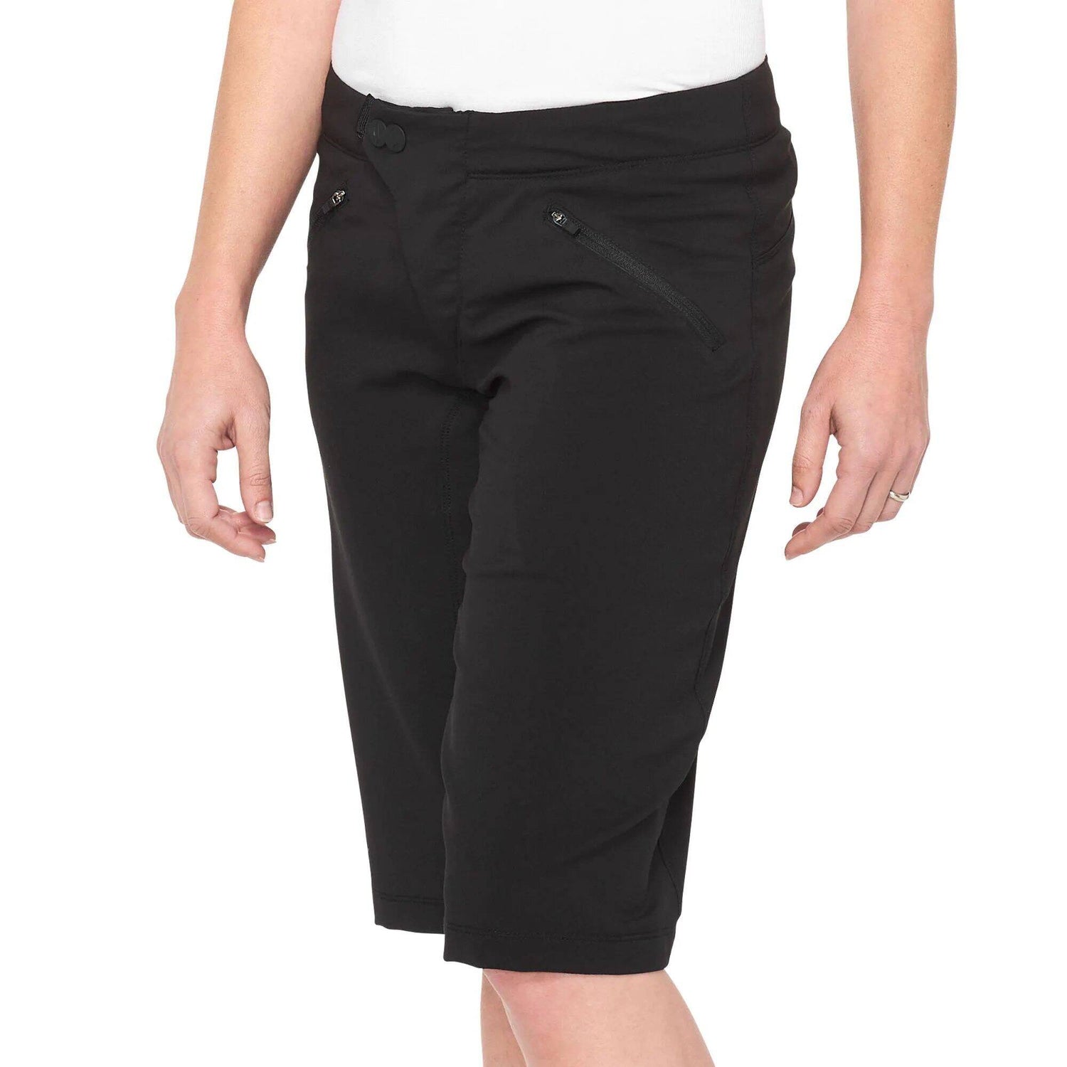 100% Ridecamp Womens Shorts - Black SML
