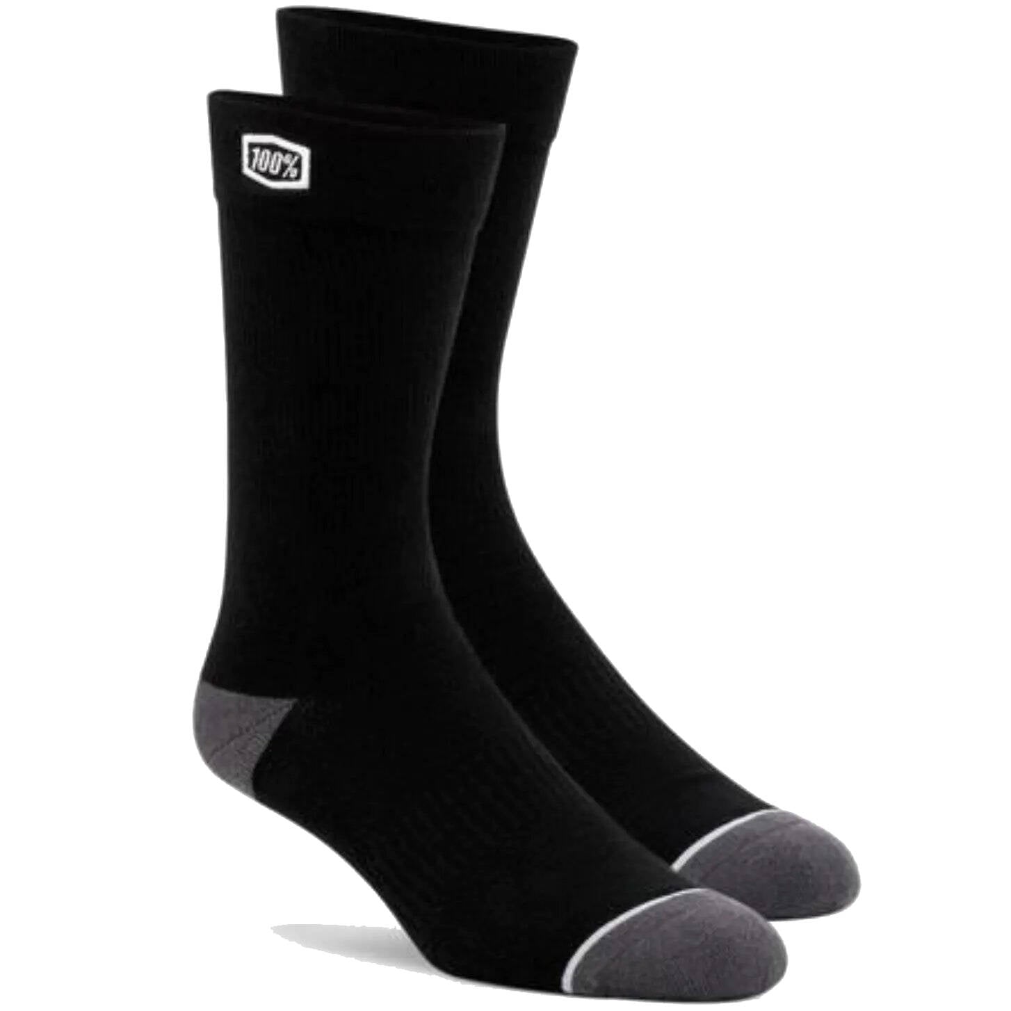 100% Solid Casual Socks - Black SML/MED