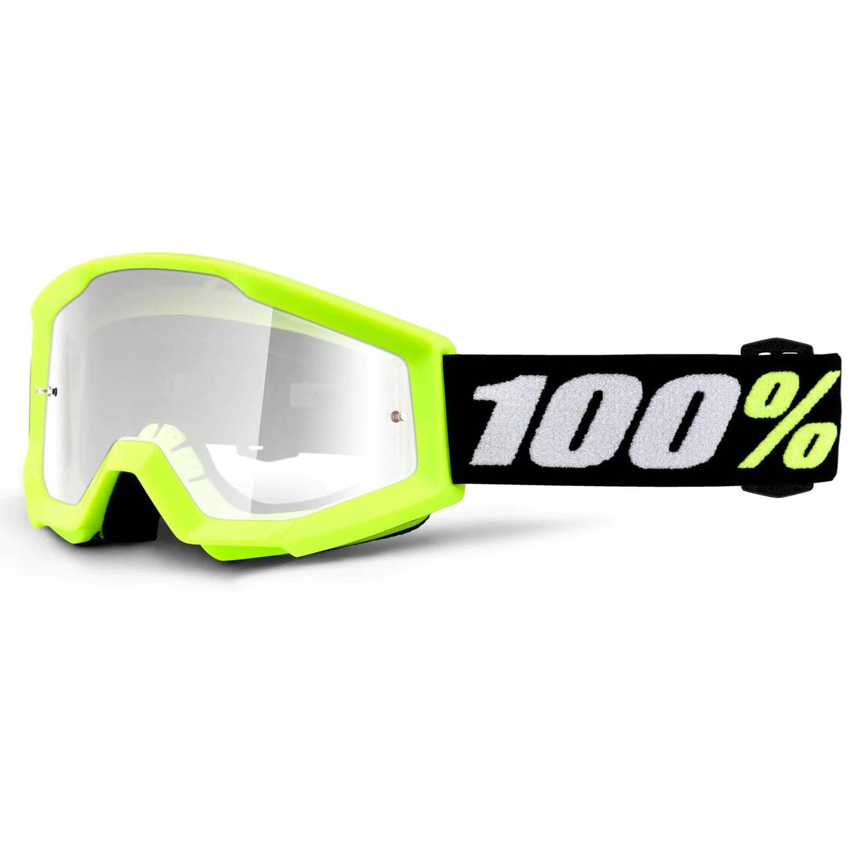 100% Strata 2 Mini MTB/MX Goggles - Yellow (Clear Lens)