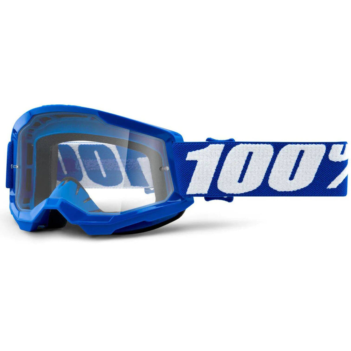 100% Strata 2 Youth MTB/MX Goggles - Blue (Clear Lens)