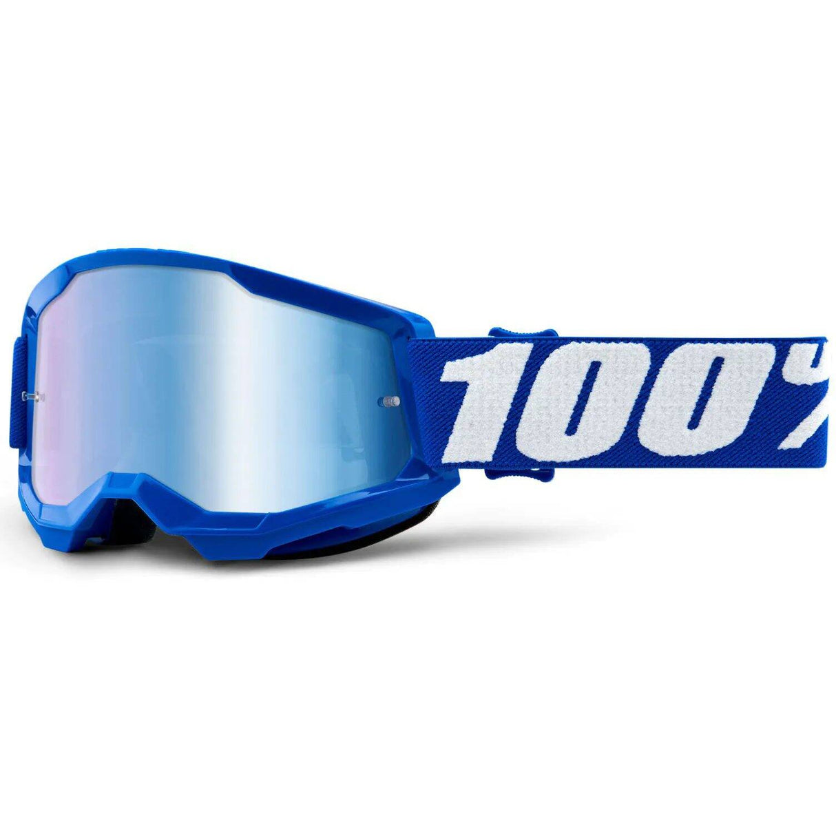 100% Strata 2 Youth MTB/MX Goggles - Blue (Mirror Blue Lens)
