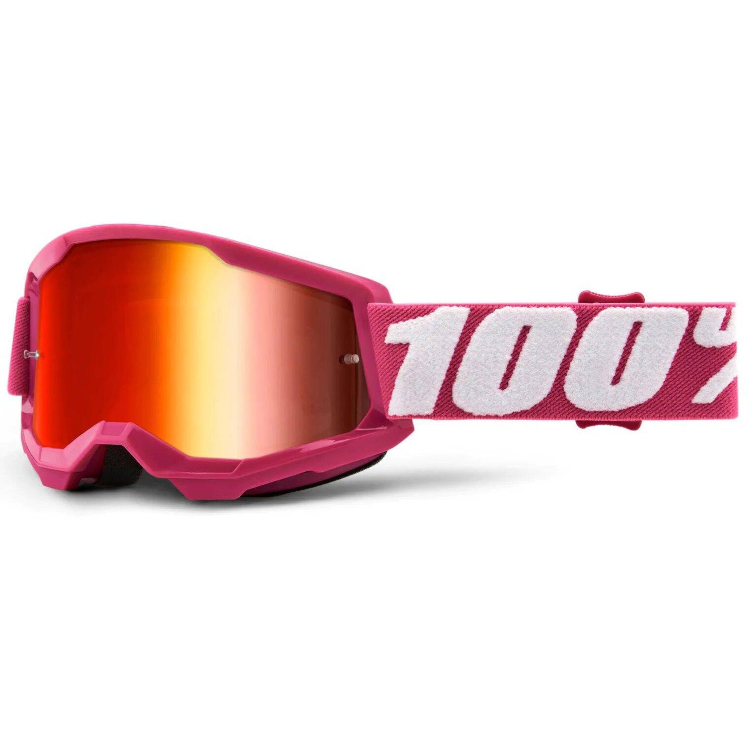 100% Strata 2 Youth MTB/MX Goggles - Fletcher (Mirror Red Lens)