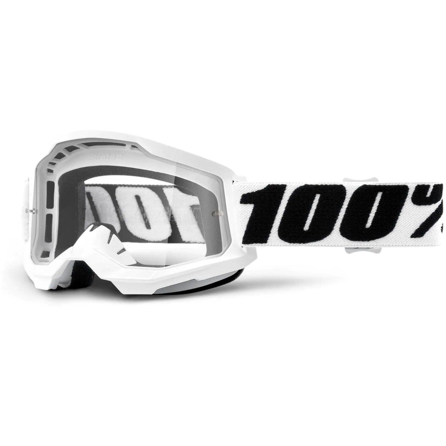 100% Strata 2 MTB/MX Goggles - Everest (Clear Lens)