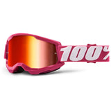 100% Strata 2 MTB/MX Goggles - Fletcher (Mirror Red Lens)