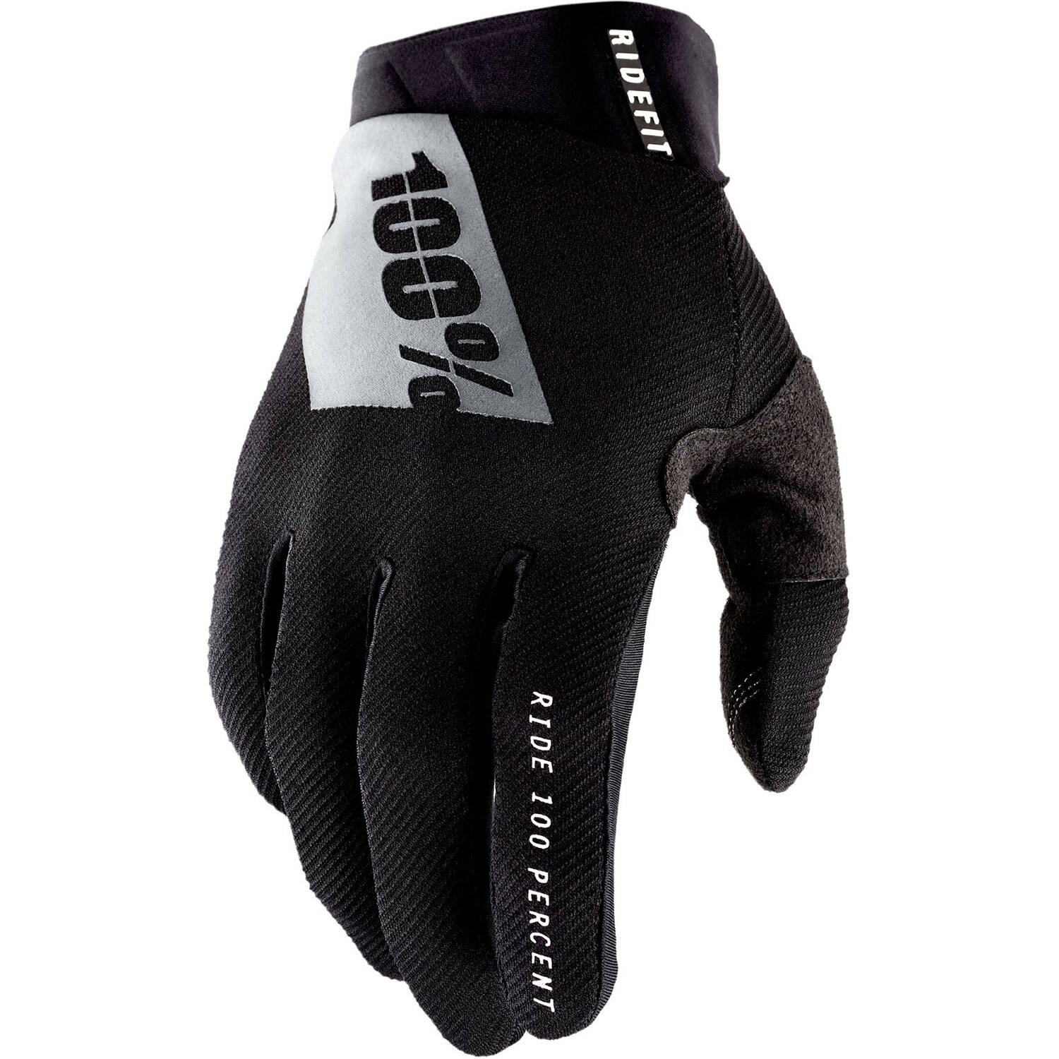 100% Ridefit Protective Gloves - Black/White