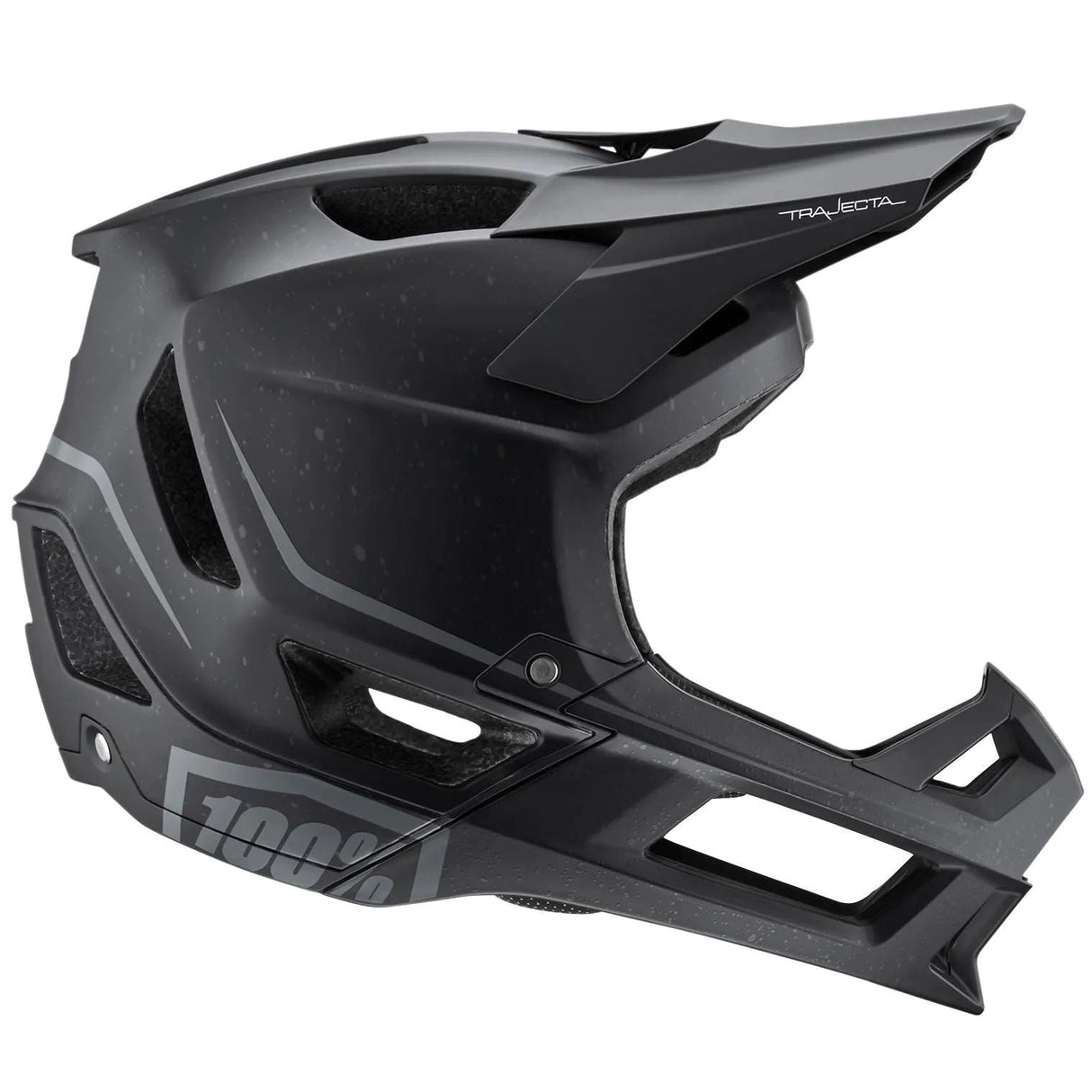 100% Trajecta w/Fidlock Full Face Downhill/BMX Helmet - Black