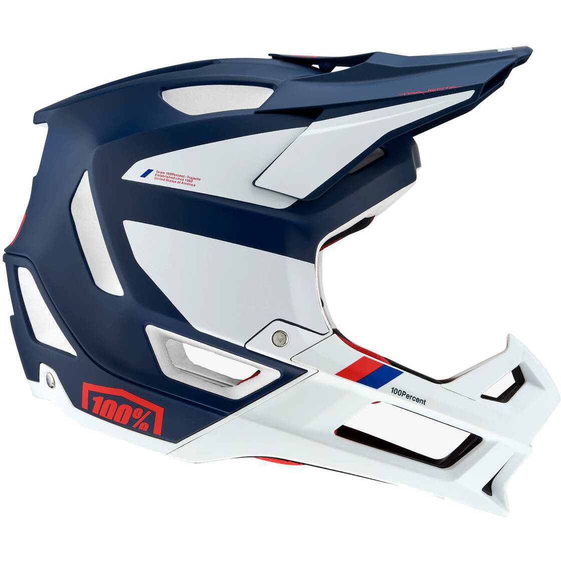 100% Trajecta w/Fidlock Full Face Downhill/BMX Helmet - Intrepid