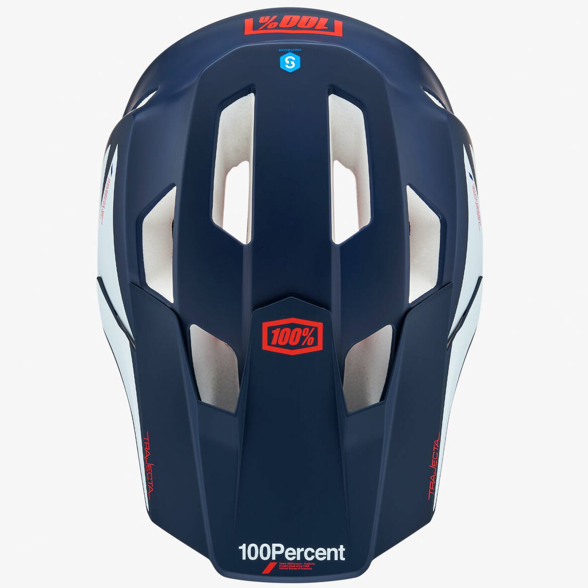 100% Trajecta w/Fidlock Full Face Downhill/BMX Helmet - Intrepid