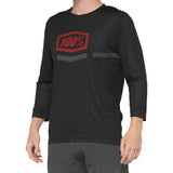 100% AIRMATIC 3/4 Sleeve Jersey - Black/Red