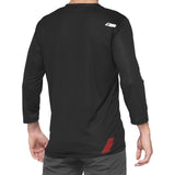 100% AIRMATIC 3/4 Sleeve Jersey - Black/Red