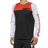 100% R-CORE Long Sleeve Jersey - Black/Racer Red