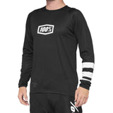100% R-CORE Long Sleeve Jersey - Black/White