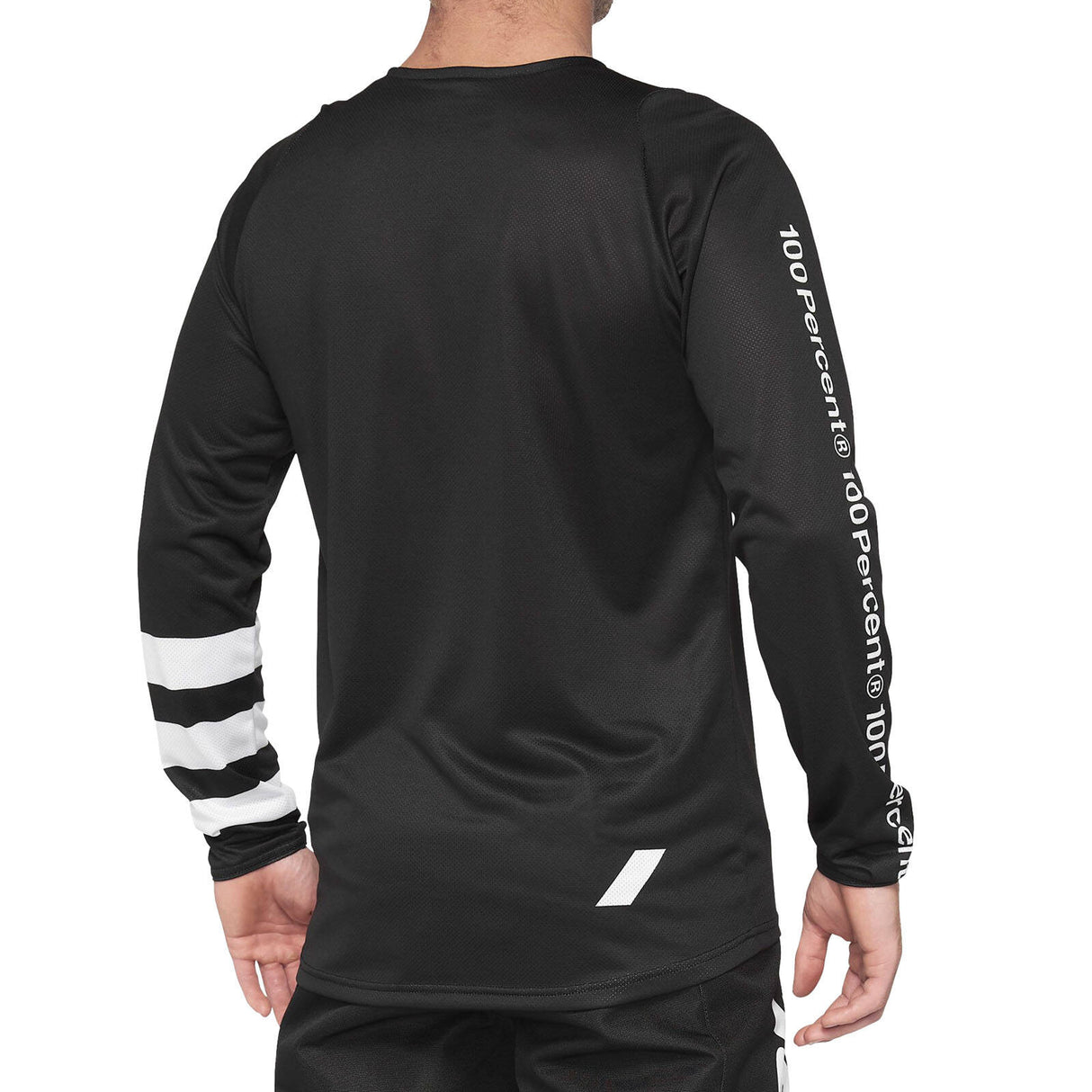 100% R-CORE Long Sleeve Jersey - Black/White