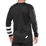 100% R-CORE Long Sleeve Jersey - Black/White
