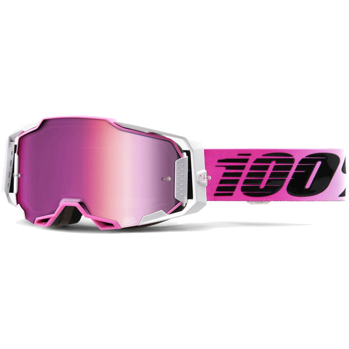 100% Armega Goggles - Harmony/Mirror Pink Lens