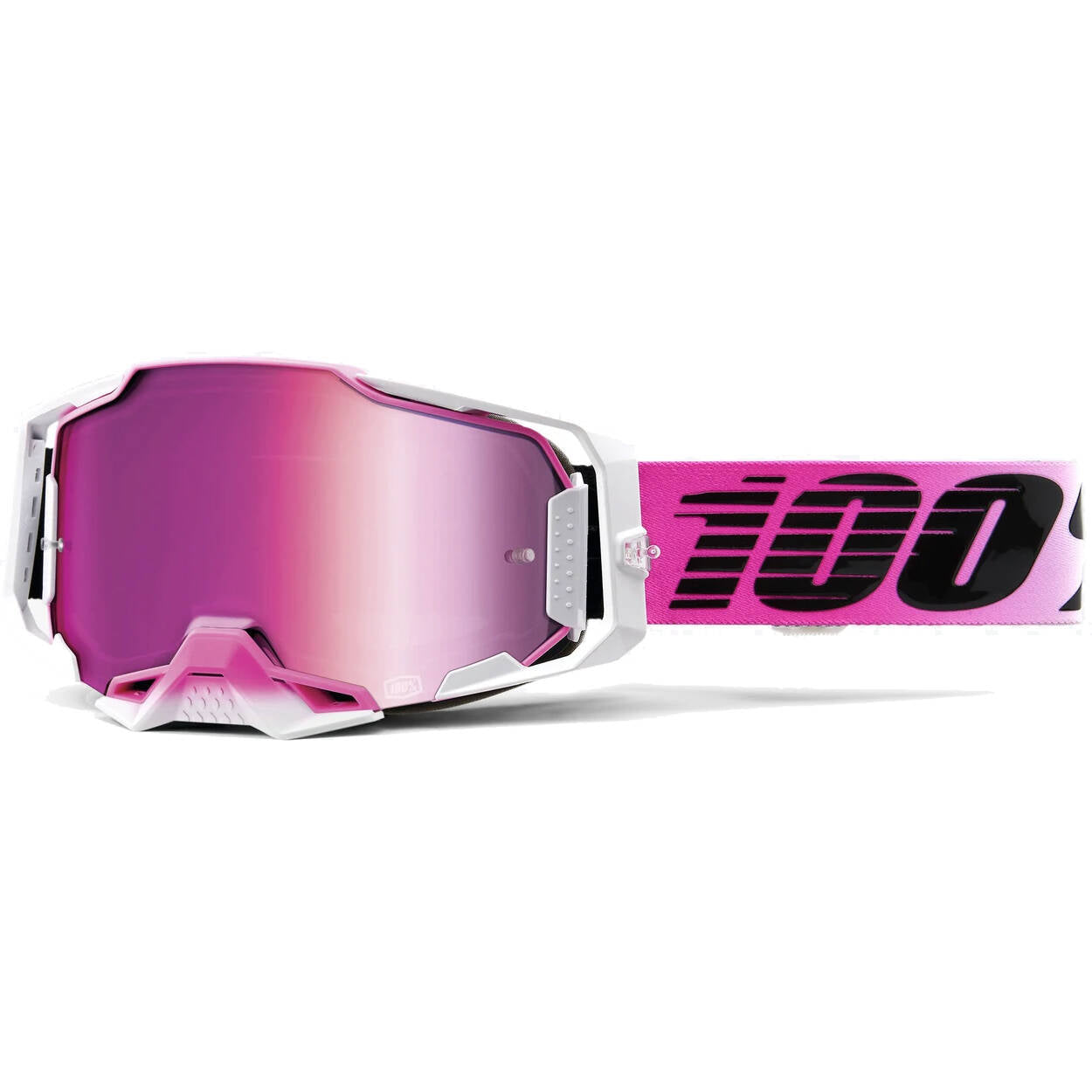 100% Armega Goggles - Harmony/Mirror Pink Lens