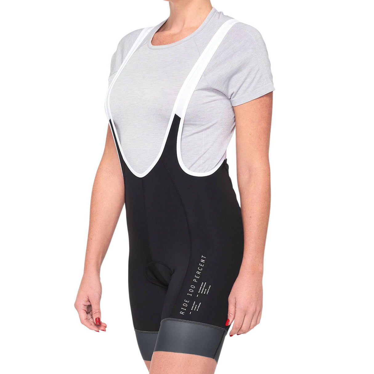100% Exceeda Women's Bib Shorts - Black/Charcoal