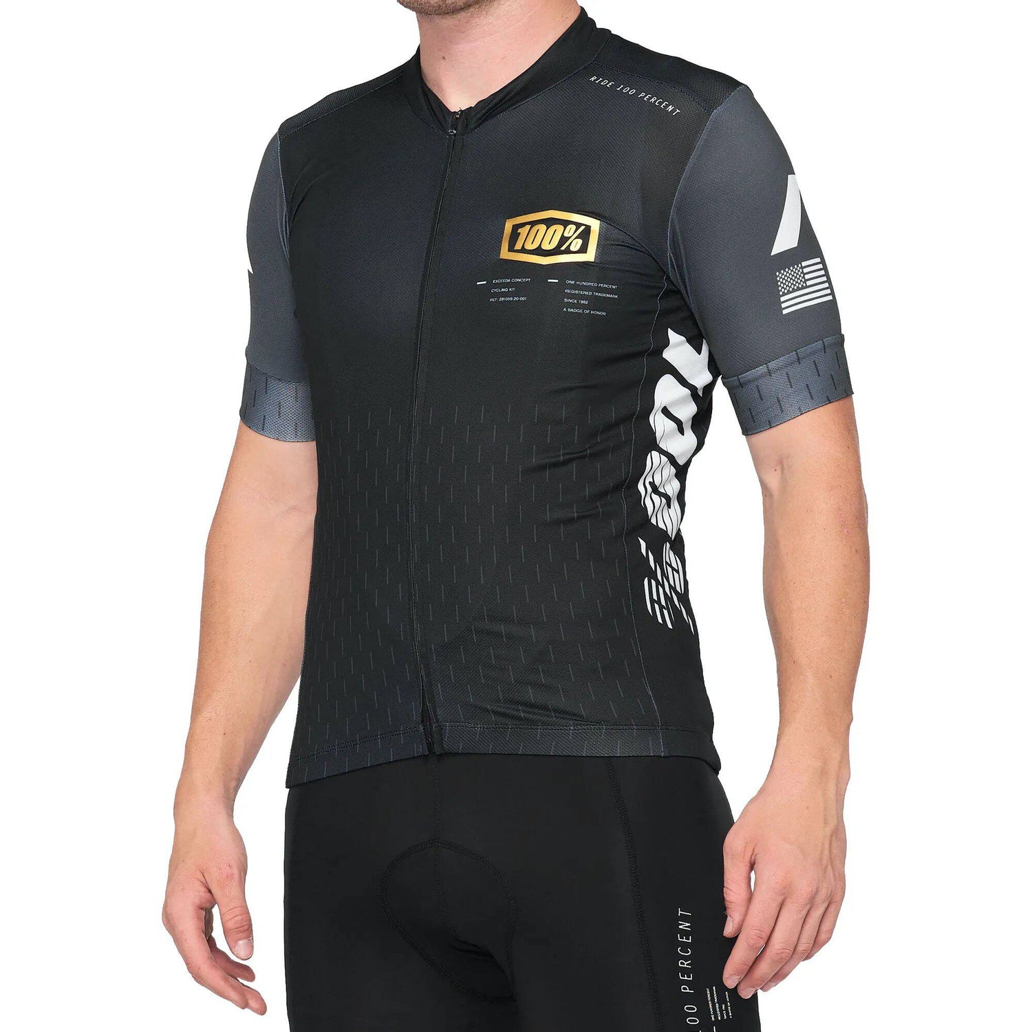 100% Exceeda Jersey - Black/Charcoal