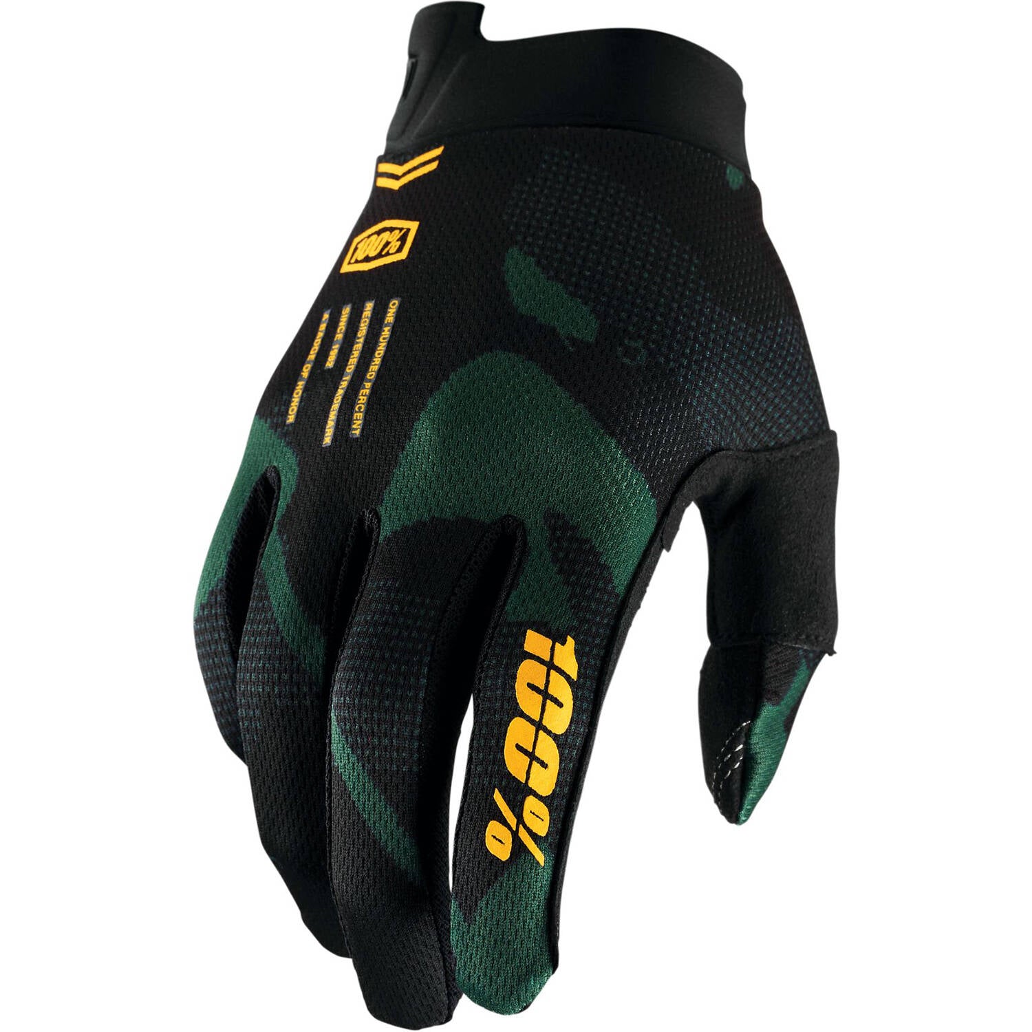 100% iTrack Youth Protective Gloves - Sentinel Black