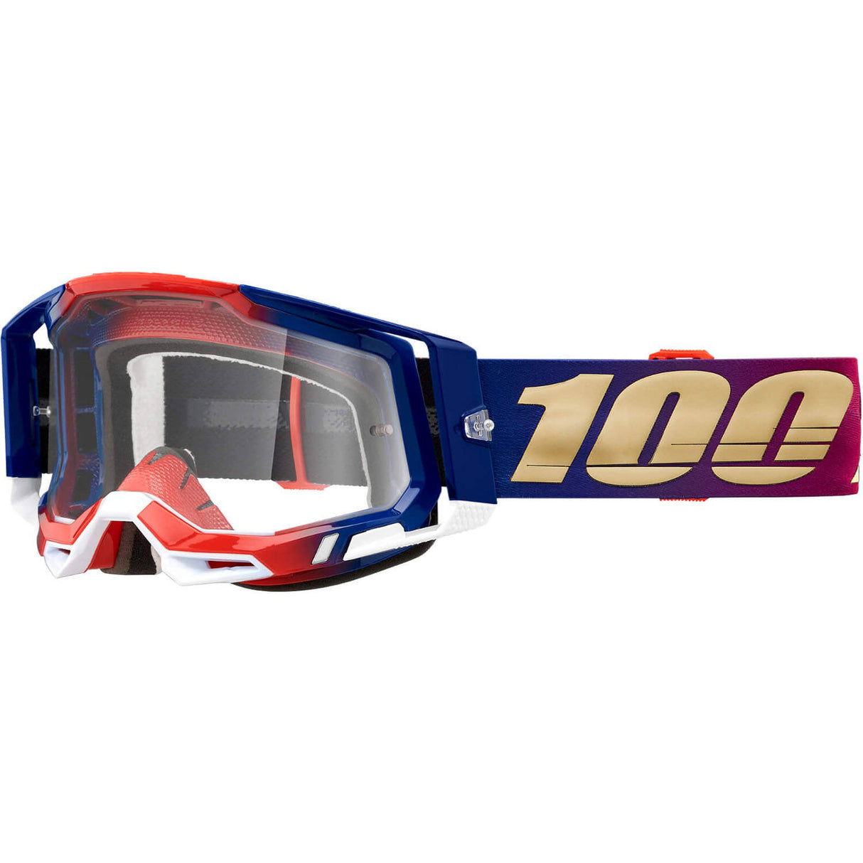 100% Racecraft 2 Goggles - United/Clear Lens