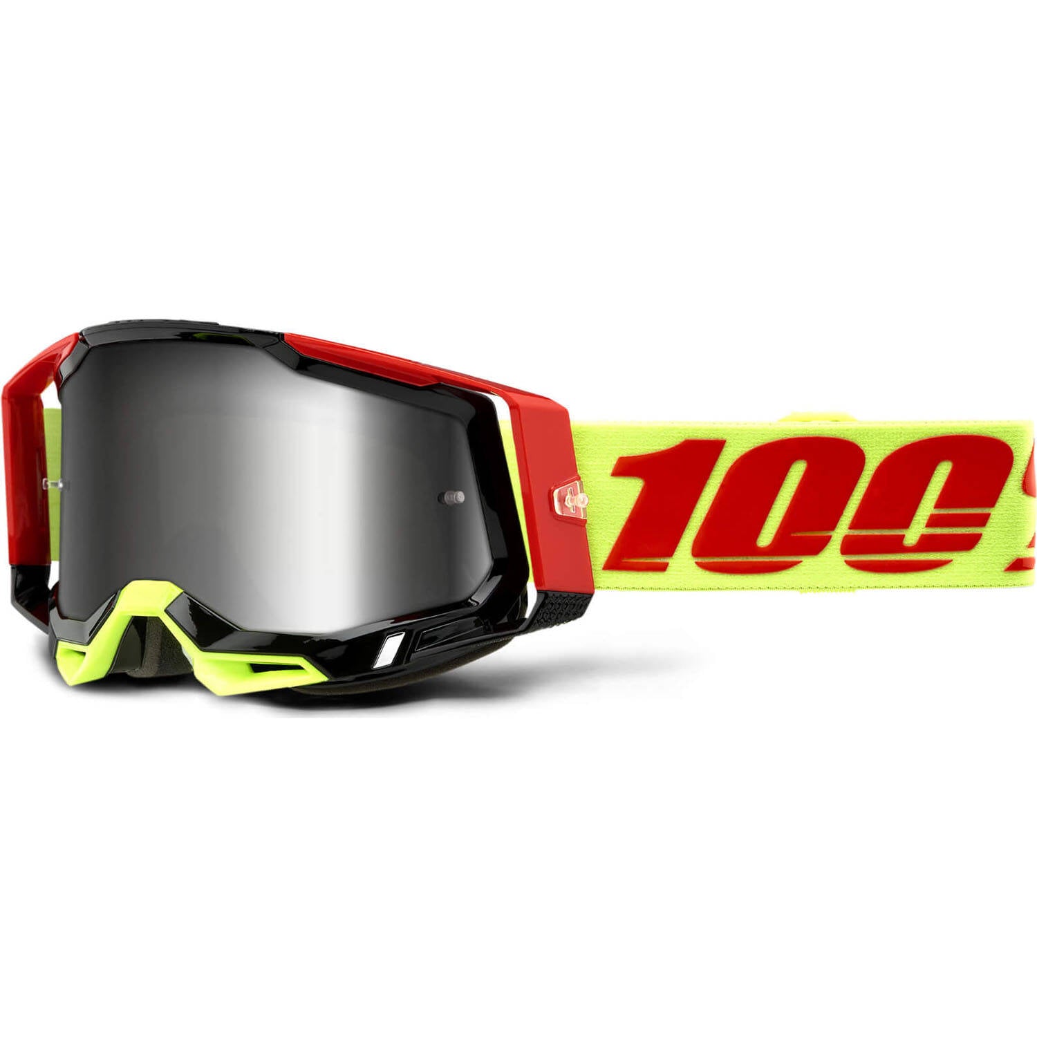 100% Racecraft 2 Goggles - Wiz/Flash Silver Lens