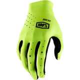 100% Sling MX Protective Gloves - Fluo Yellow
