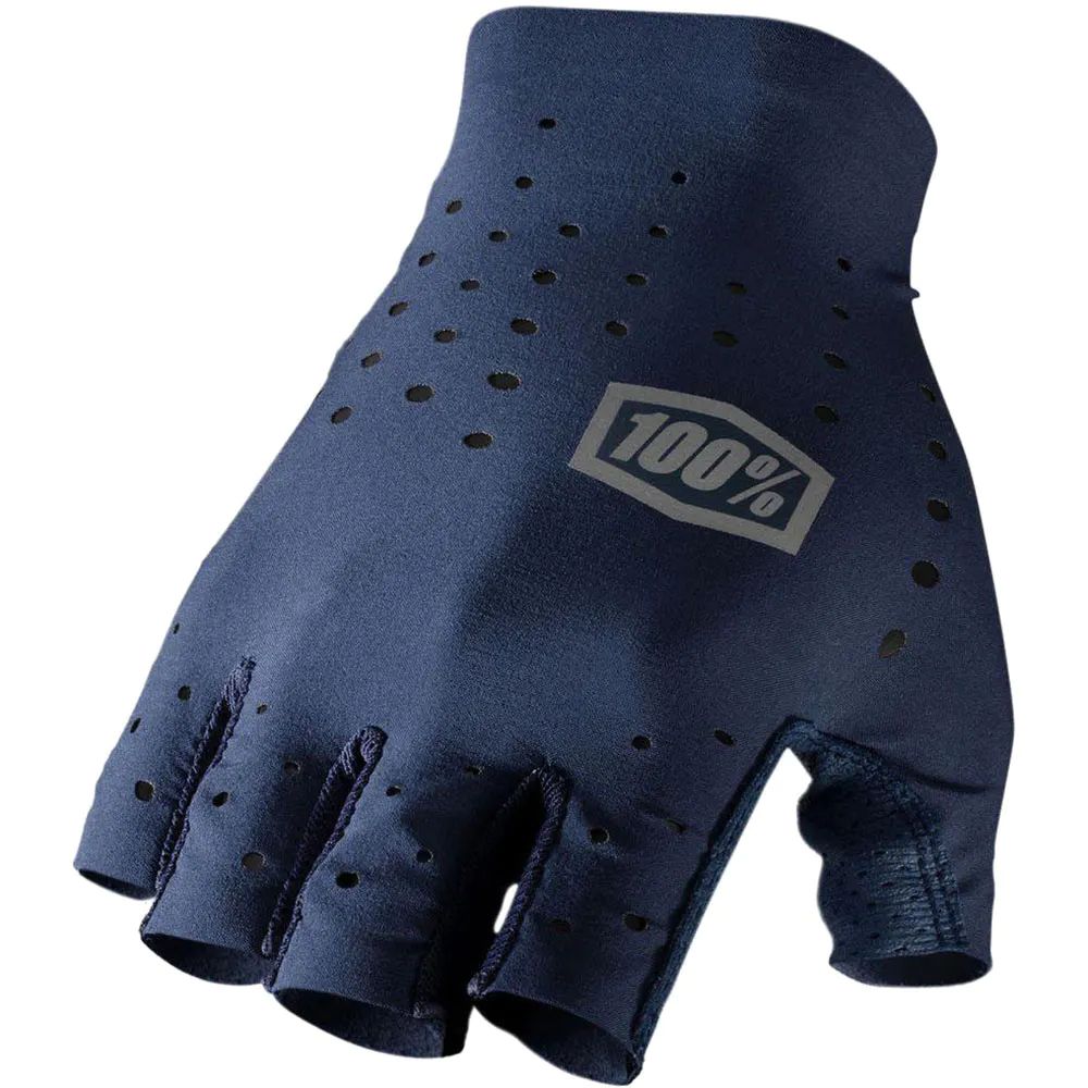 100% Sling Short Finger Protective Gloves - Navy