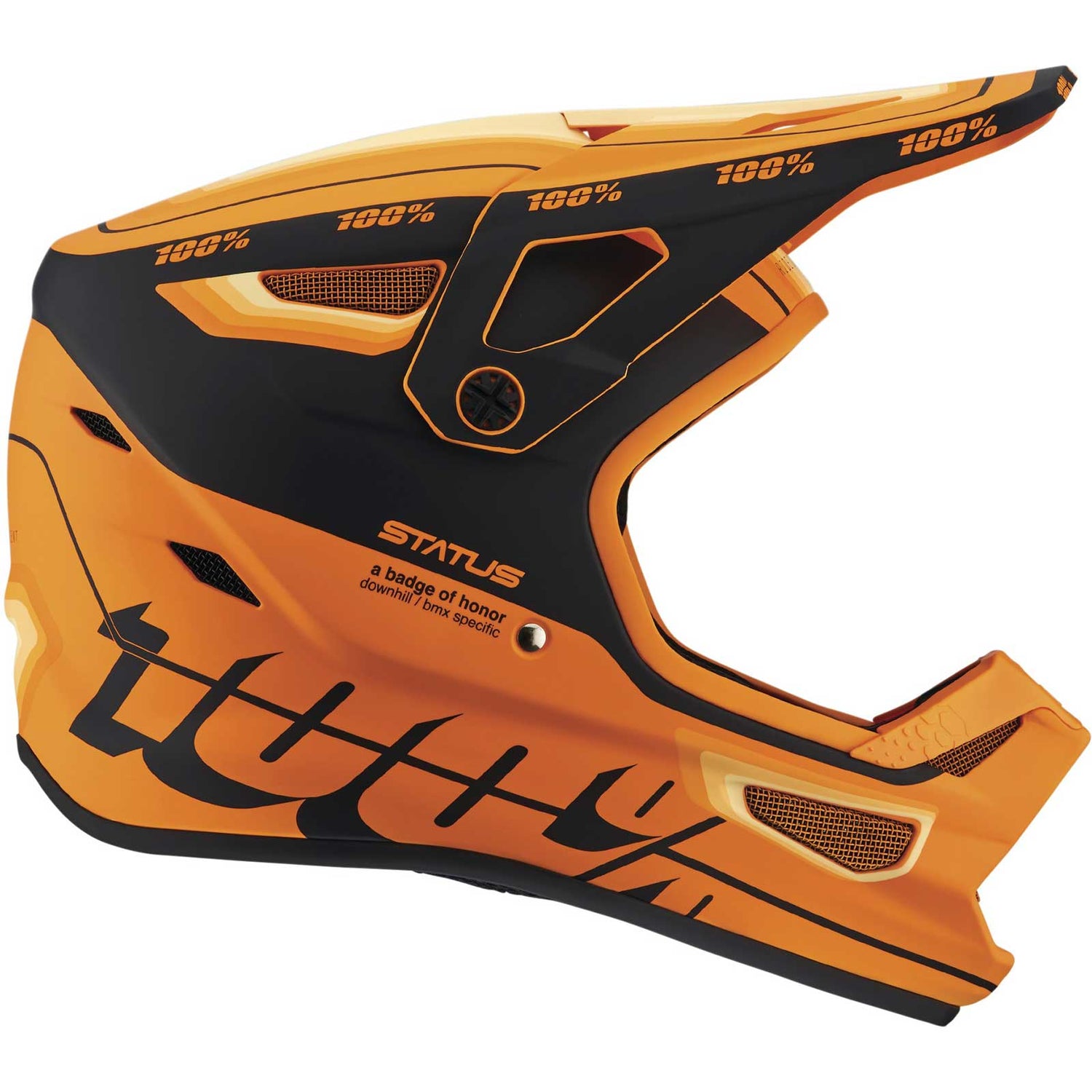 100% Status 22 Full Face Helmet - Topenga Orange/Black
