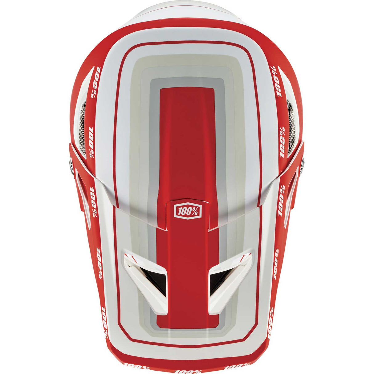 100% Status 22 Full Face Helmet - Topenga Red/White