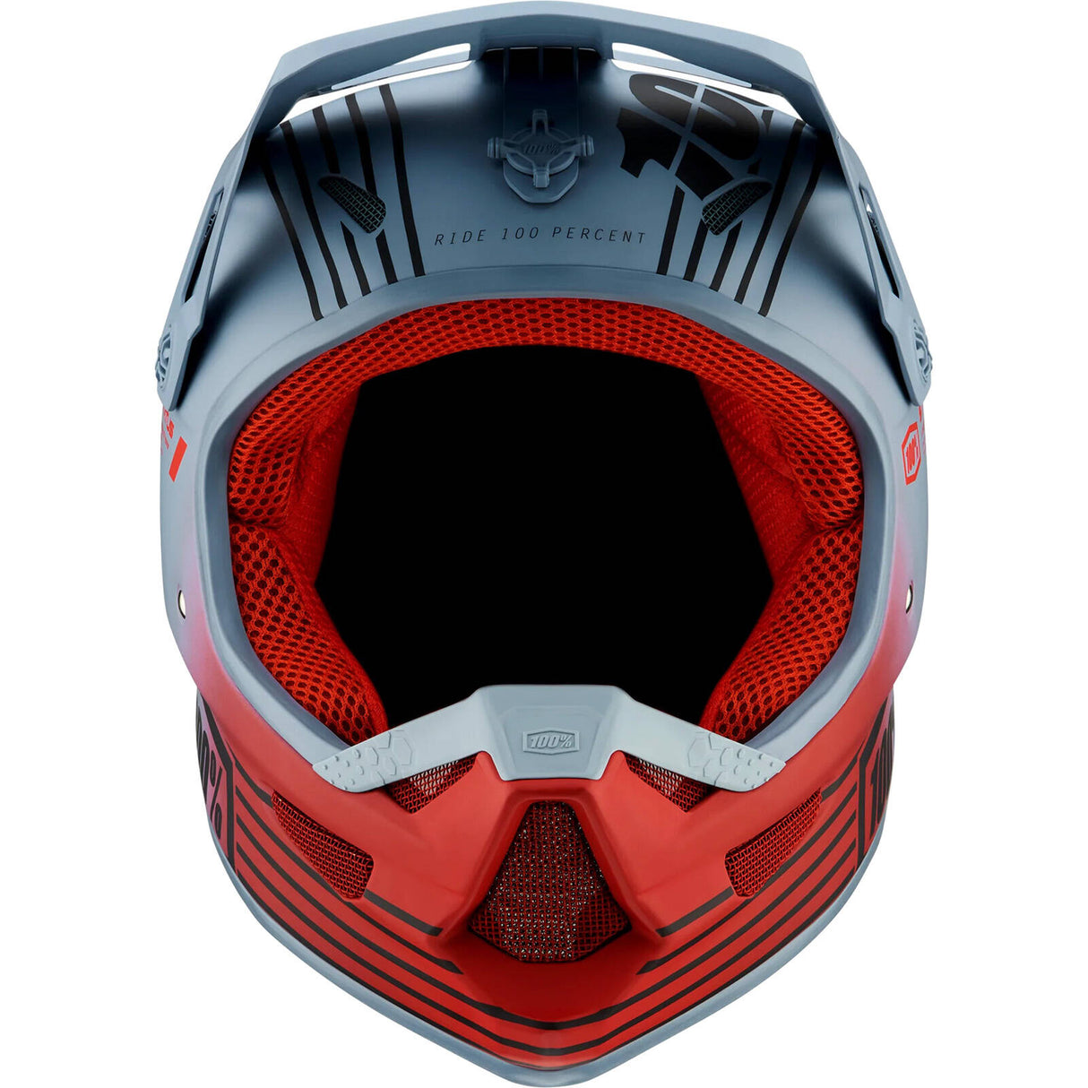100% Status 22 Youth Full Face Helmet - Caltec/Grey
