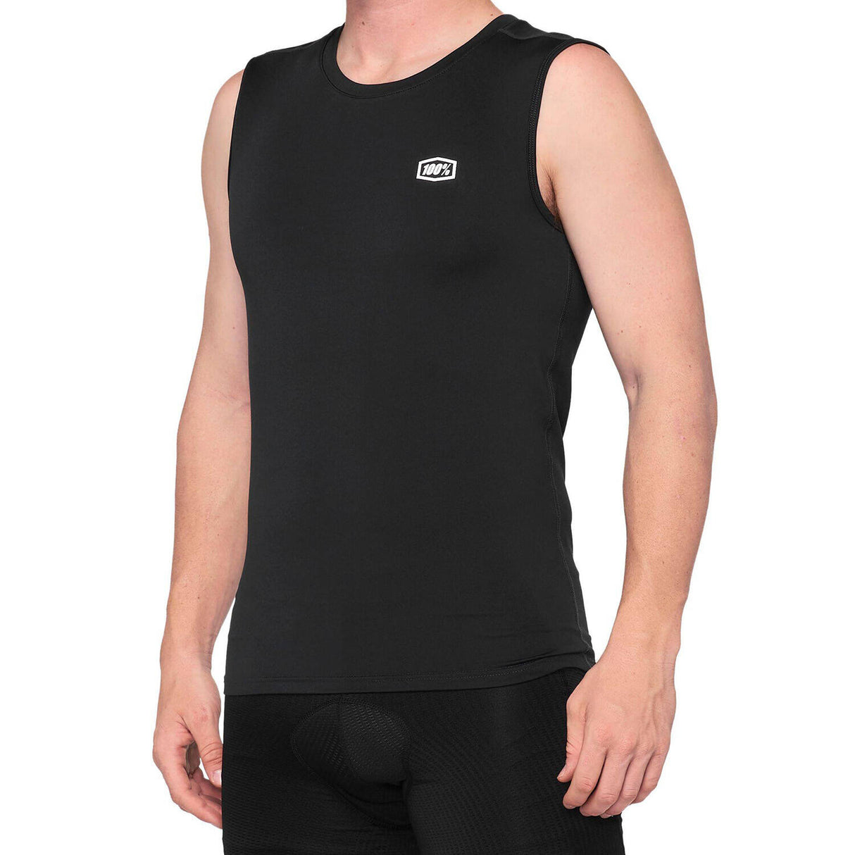 100% Basecamp Sleeveless Base Layer Top - Black
