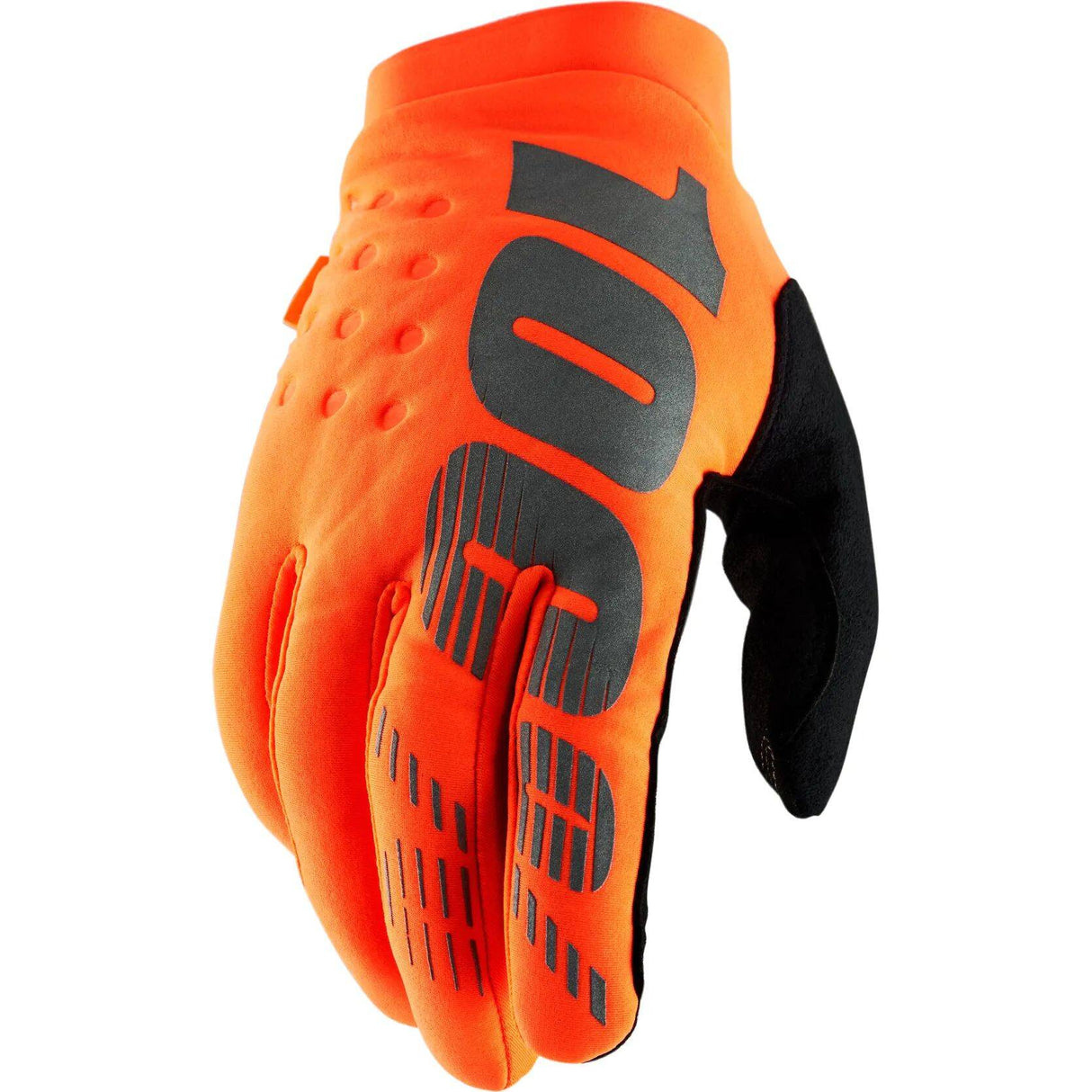 100% Brisker Protective Gloves - Fluo Orange/Black