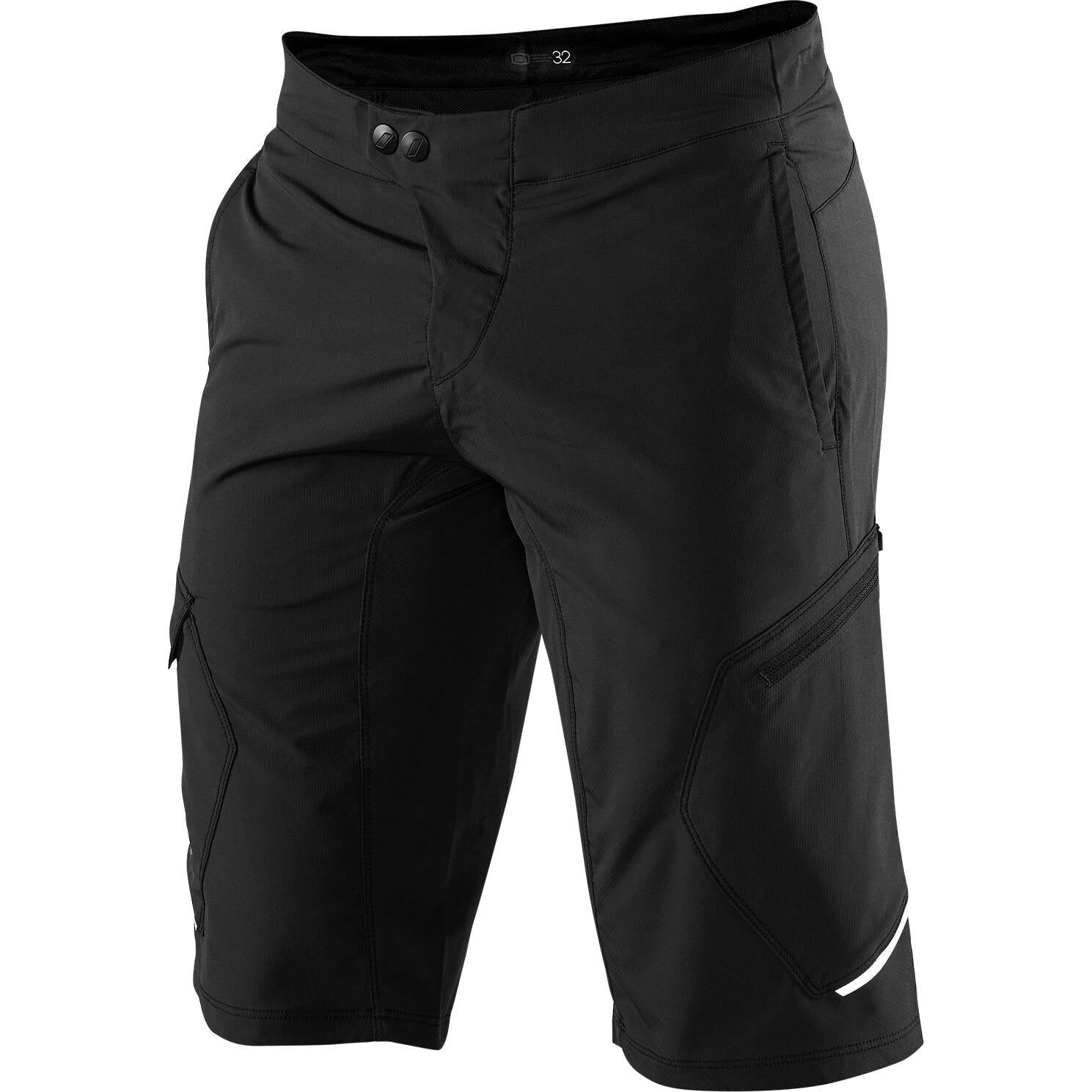 100% Ridecamp Shorts - Black 30in Waist