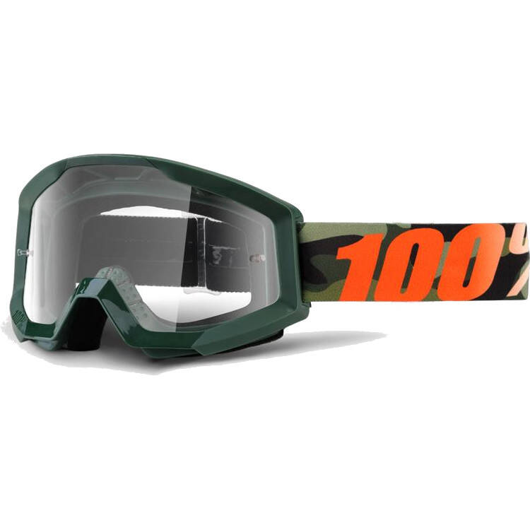 100% Strata Goggles - Huntsitan/Clear Lens