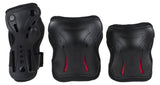 SFR Essentials Triple Padset - Black / Red - Small (Age 4 - 7)
