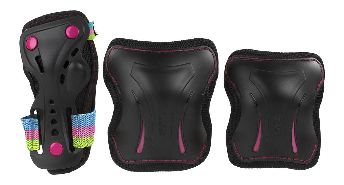 SFR Essentials Triple Padset - Disco - Medium (Age 7-9)