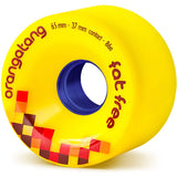 Orangatang Fat Free Freeride 65mm Longboard Wheels - 86a Yellow