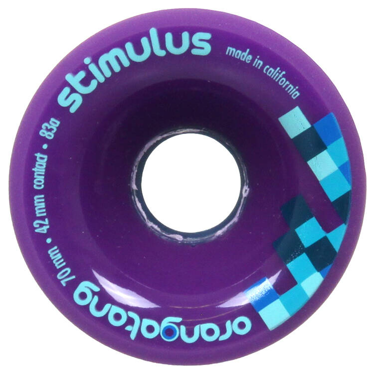 Orangatang Stimulus 70mm Longboard Wheels - Purple 83a (Pack of 4)