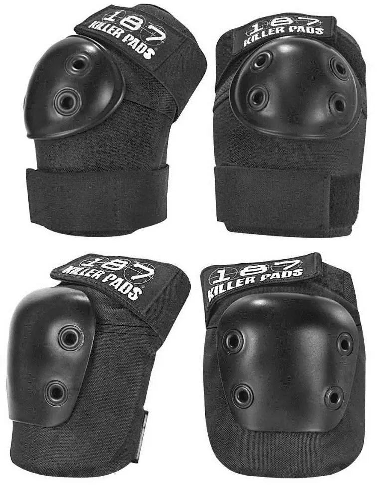 187 Killer Combo Pack Knee & Elbow Pad Set - Black