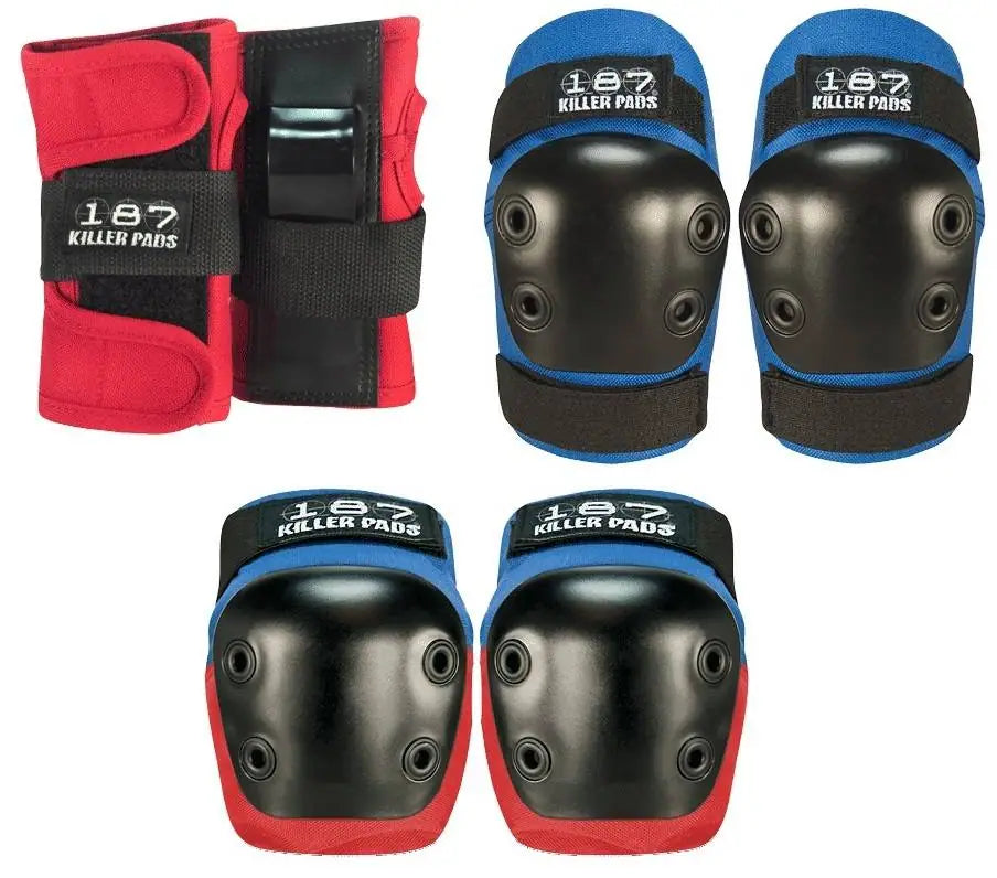 187 Killer Pads Junior Skate Pads 3-pack