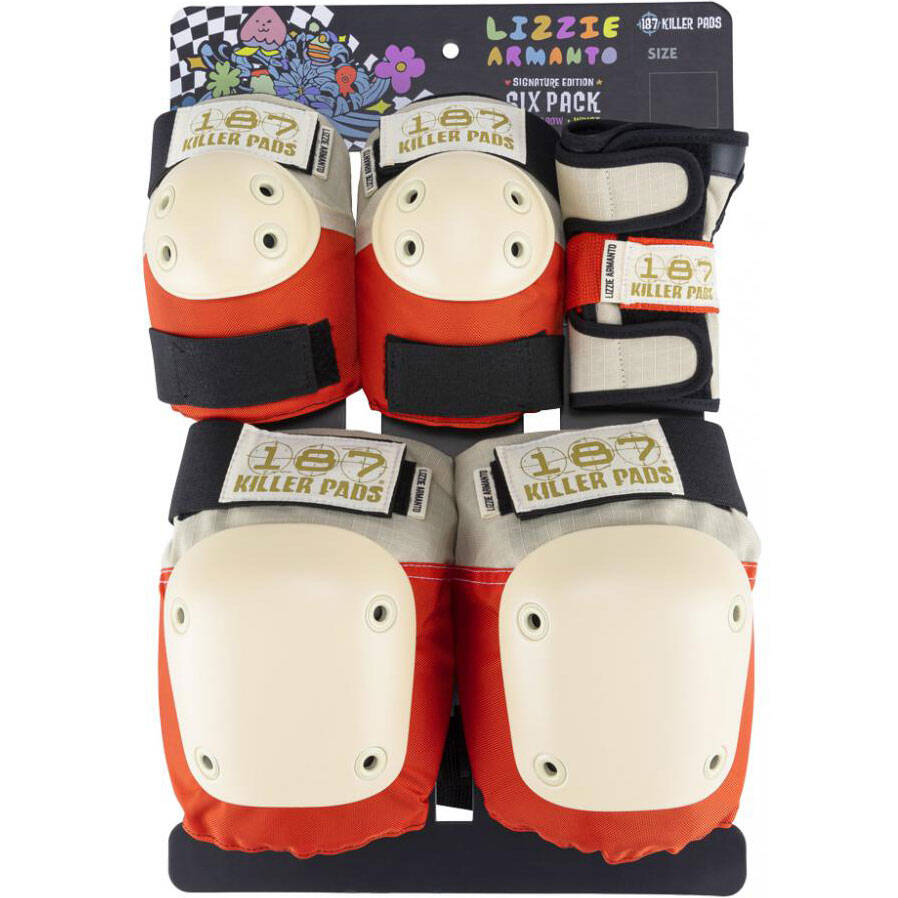 187 Killer Jr. Six Pack Pad Set - Lizzie Orange