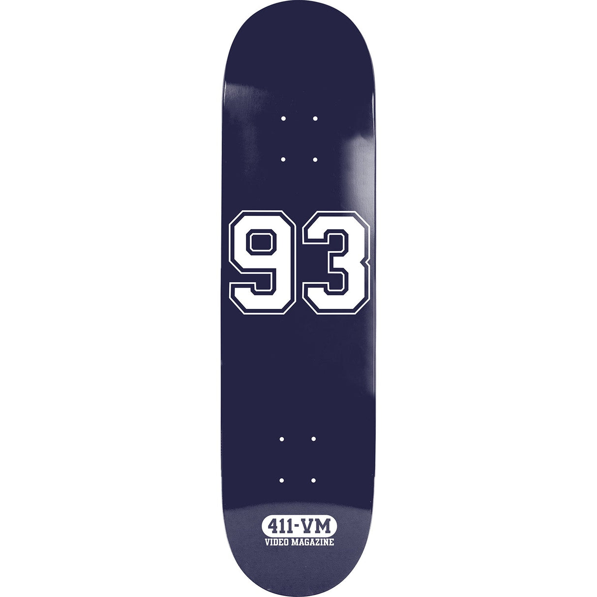 411VM Athletic 93 Skateboard Deck - Navy 8.25"