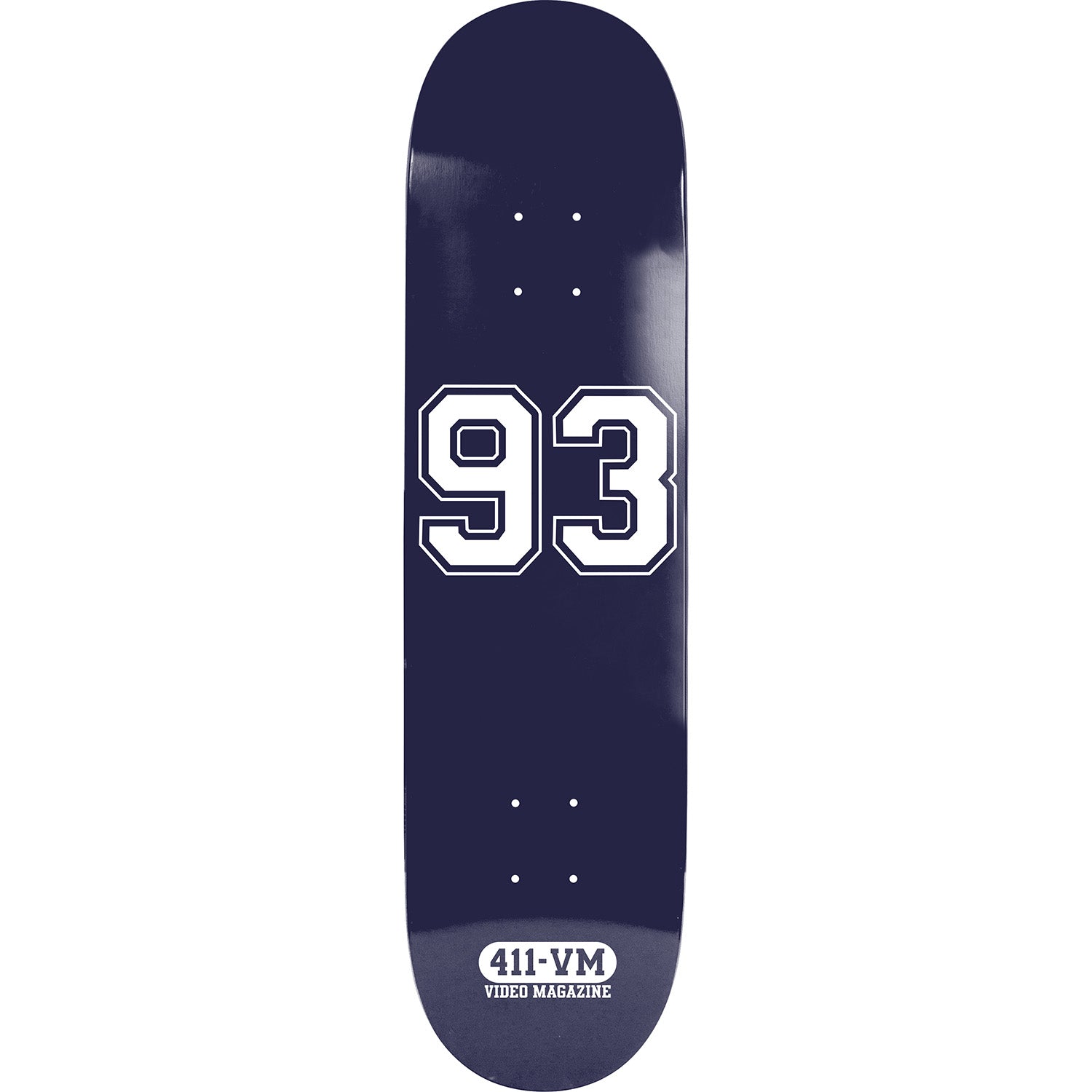 411VM Athletic 93 Skateboard Deck - Navy 8.25"