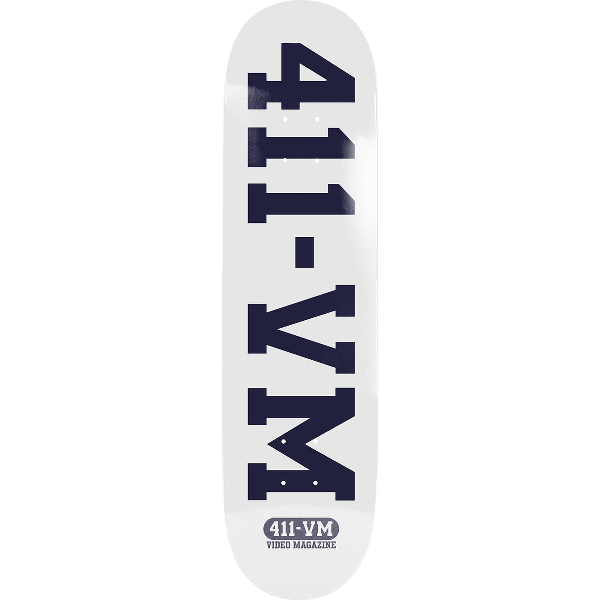 411VM Athletic Skateboard Deck - White 8.5"