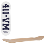 411VM Athletic Skateboard Deck - White 8.5"