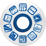 411VM Icons Filmer Skateboard Wheels - White 58mm
