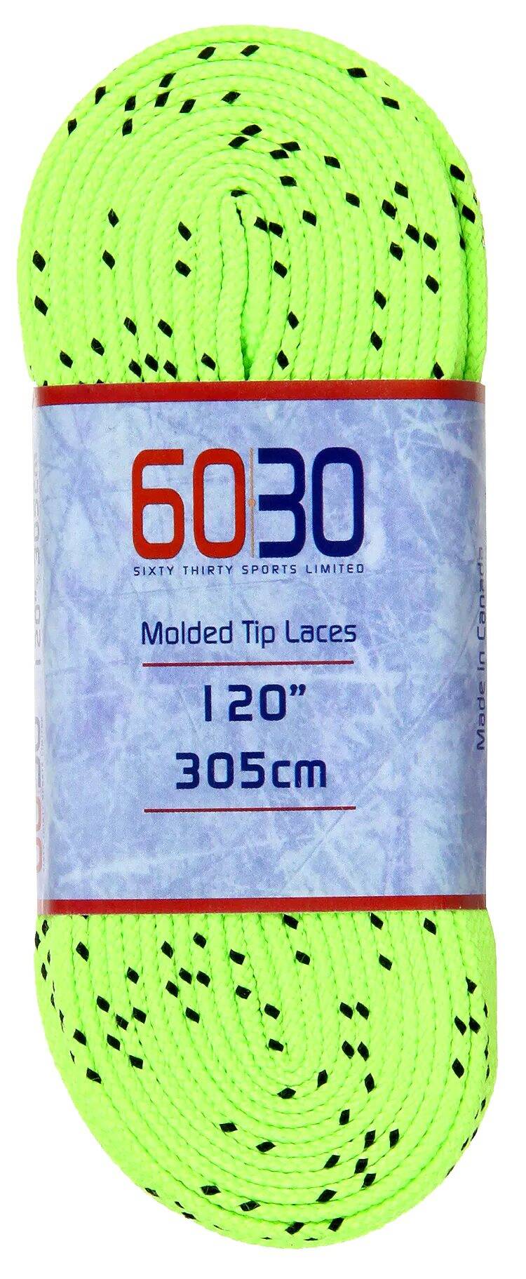 6030  Skate Laces Lime/Black-120''